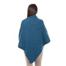 Load image into Gallery viewer, Cable Knit Cowl Neck Poncho
