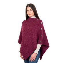 Load image into Gallery viewer, Cable Knit Cowl Neck Poncho