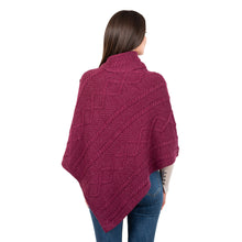 Load image into Gallery viewer, Cable Knit Cowl Neck Poncho