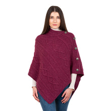 Load image into Gallery viewer, Cable Knit Cowl Neck Poncho