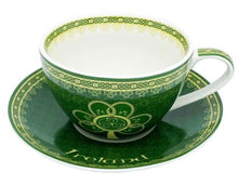 Load image into Gallery viewer, New Bone China Shamrock Cup &amp; Saucer Set