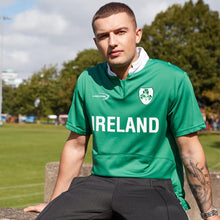 Load image into Gallery viewer, Green Shamrock Rugby Shirt - Ireland Cotton Performance