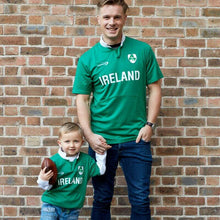 Load image into Gallery viewer, Lansdowne Green Ireland Shamrock Performance Short Sleeve Kids Rugby Shirt