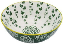 Load image into Gallery viewer, Set of 2 Celtic Cross &amp; Trellis Shamrock Bowls