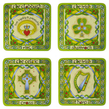 Load image into Gallery viewer, Set of 4 Irish Emblem Coasters
