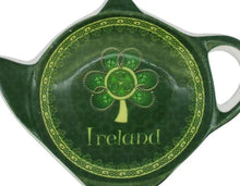 Load image into Gallery viewer, Shamrock Spiral Ceramic Teabag Holder