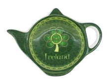 Load image into Gallery viewer, Shamrock Spiral Ceramic Teabag Holder