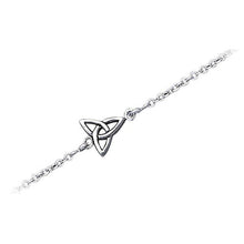 Load image into Gallery viewer, Silver Celtic Triquetra Anklet