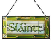 Load image into Gallery viewer, Slainte Rectangular Stained Glass Panel