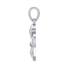 Load image into Gallery viewer, Sterling Silver Fleur-de-Lis Celtic Cross Pendant