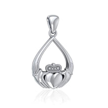 Load image into Gallery viewer, Sterling Silver Irish Claddagh Ring Necklace