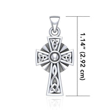Load image into Gallery viewer, Sterling Silver Irish Trinity Cross Pendant
