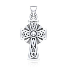 Load image into Gallery viewer, Sterling Silver Irish Trinity Cross Pendant