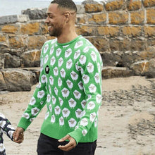 Load image into Gallery viewer, Green Irish Sheep Print Adult Jumper