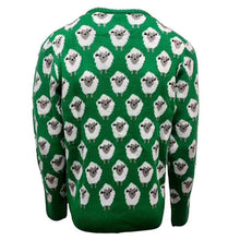 Load image into Gallery viewer, Green Irish Sheep Print Adult Jumper
