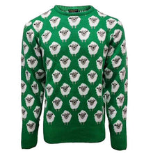 Load image into Gallery viewer, Green Irish Sheep Print Adult Jumper