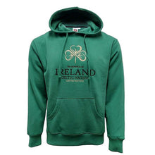 Load image into Gallery viewer, Green Shamrock Embroidered Celtic Hoodie