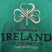 Load image into Gallery viewer, Green Shamrock Embroidered Celtic Hoodie