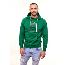 Load image into Gallery viewer, Green Shamrock Embroidered Celtic Hoodie