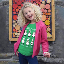 Load image into Gallery viewer, Kids Green Ireland Happy Sheep Cotton T-Shirt