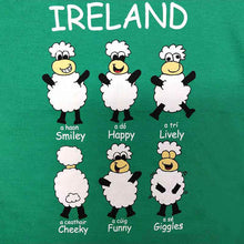 Load image into Gallery viewer, Kids Green Ireland Happy Sheep Cotton T-Shirt