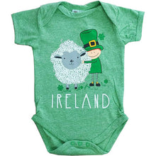 Load image into Gallery viewer, Green Leprechaun &amp; Sheep Baby Vest