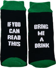 Load image into Gallery viewer, Ireland Bring Me A Drink Irish Black and Green Socks