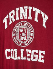 Load image into Gallery viewer, Trinity College Seal Tee Burgundy/White 100% Cotton