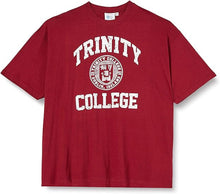 Load image into Gallery viewer, Trinity College Seal Tee Burgundy/White 100% Cotton