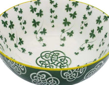 Load image into Gallery viewer, Trellis Shamrock Sprig Ceramic Bowl