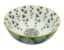Load image into Gallery viewer, Trellis Shamrock Sprig Ceramic Bowl