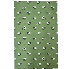 Load image into Gallery viewer, Packs of Fluffy Flock Green Irish Sheep Cotton Tea Towel