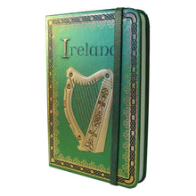 Load image into Gallery viewer, Irish Harp Green Notebook
