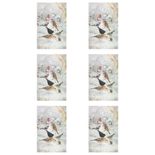 Load image into Gallery viewer, Packs of Winter Birds Irish Countryside Cotton Tea Towel