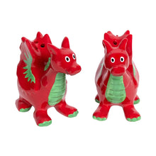 Load image into Gallery viewer, Baby Welsh Dragon Salt and Pepper Shaker Set