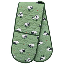 Load image into Gallery viewer, Packs of Fluffy Flock Green Irish Sheep Cotton Oven Glove