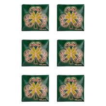 Load image into Gallery viewer, Square Leather Shamrock Coin Purse