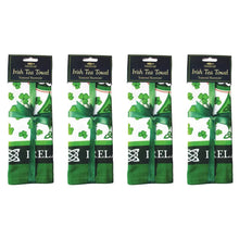 Load image into Gallery viewer, Scattered Shamrocks Irish Tea Towel