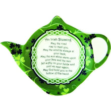 Load image into Gallery viewer, Irish Blessing China Tea Bag Holder-Shamrock Garden
