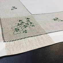 Load image into Gallery viewer, Packs of Linen Kinsale Shamrock Table Runner 14x72 Inches
