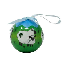 Load image into Gallery viewer, Shamrock Sheep Christmas Bauble