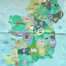 Load image into Gallery viewer, Packs of Painted Ireland Map Cotton Tea Towel