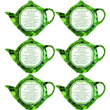Load image into Gallery viewer, Irish Blessing China Tea Bag Holder-Shamrock Garden