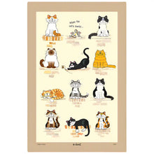 Load image into Gallery viewer, When The Cat's Away Cotton Tea Towel
