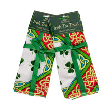 Load image into Gallery viewer, Shamrock Diamonds Irish Tea Towel