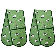Load image into Gallery viewer, Packs of Fluffy Flock Green Irish Sheep Cotton Oven Glove
