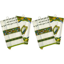 Load image into Gallery viewer, Irish Blessing &amp; Emblems of Ireland Tea Towel Set of 2