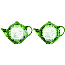 Load image into Gallery viewer, Irish Blessing China Tea Bag Holder-Shamrock Garden