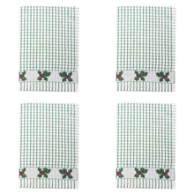 Load image into Gallery viewer, Packs of Poli-Dri Holly &amp; Mistletoe Cotton Tea Towel
