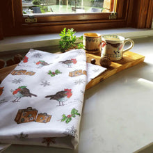 Load image into Gallery viewer, Home for Christmas Cotton Tea Towel